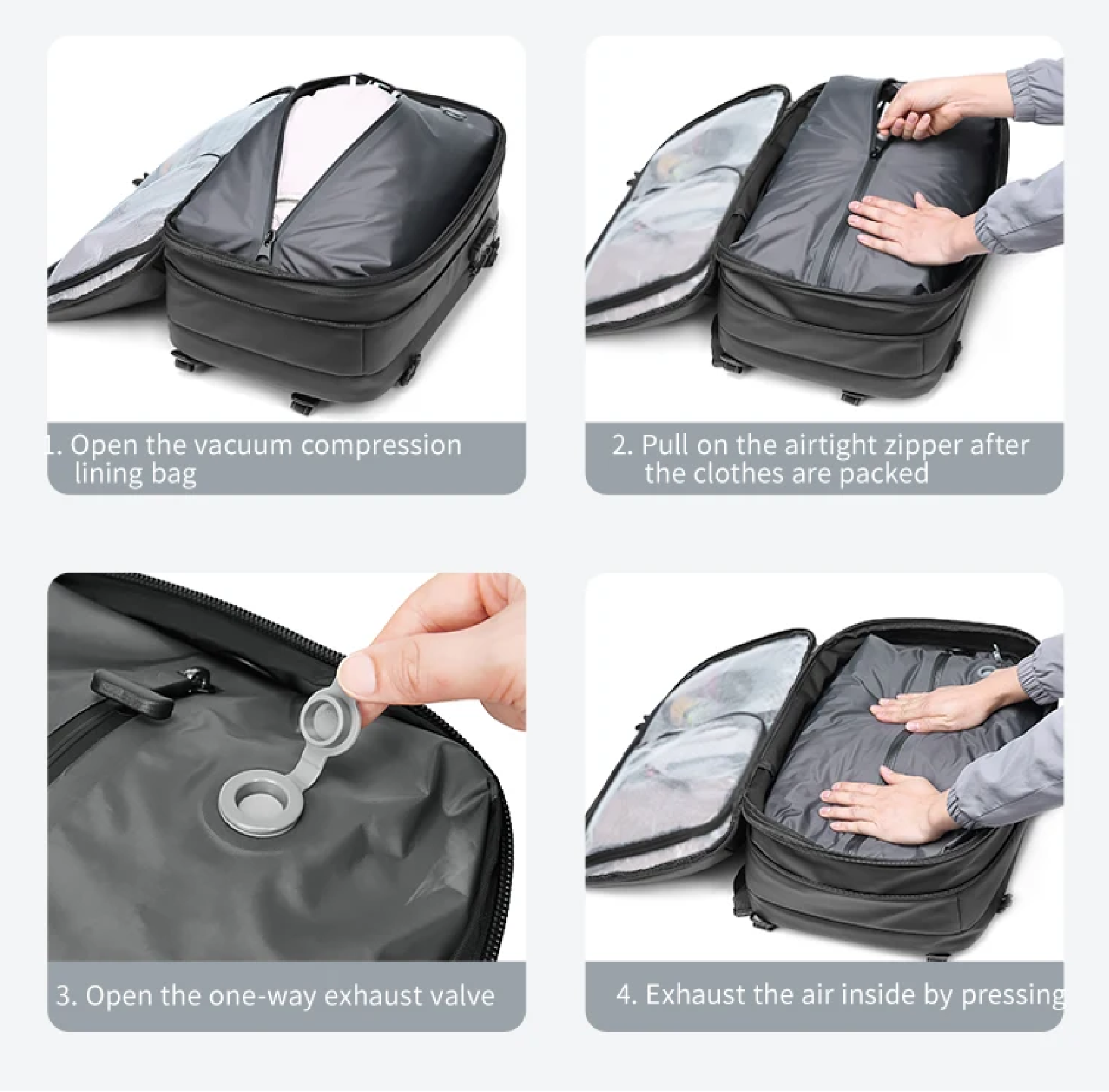 AirOut™ Compression Backpack – Travel Lighter, Pack Smarter