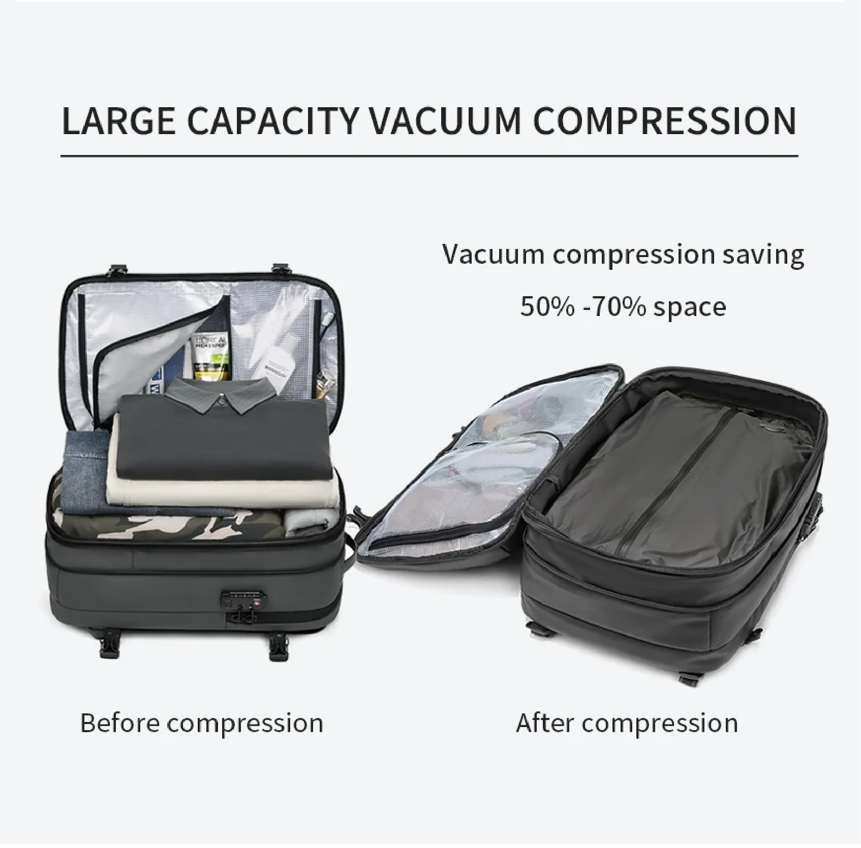AirOut™ Compression Backpack – Travel Lighter, Pack Smarter